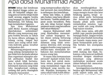 APA DOSA MUHAMMAD ADIB?