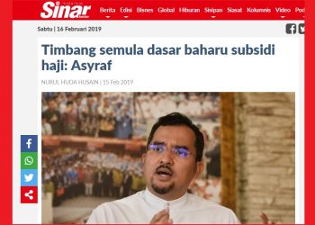 DASAR BAHARU SUBSIDI HAJI PERLU LEBIH ADIL