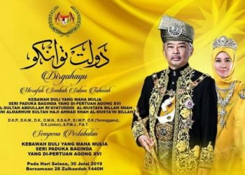 MERAFAK SEMBAH JUNJUNG KASIH DAN TAHNIAH SEMPENA PERTABALAN DYMM SERI PADUKA BAGINDA YANG DI-PERTUAN AGONG KE-16