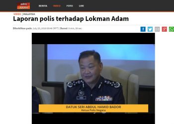 KETUA POLIS NEGARA BUANG MASA KERANA BUAT LAPORAN POLIS?
