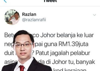 EXCO JOHOR BELANJA RM1.39 JUTA KE LUAR NEGARA?