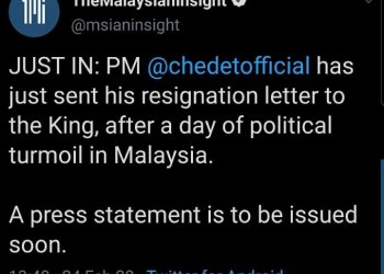 TUN MAHATHIR LETAK JAWATAN?