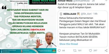 KERAJAAN BATAL SERTA MERTA OPERASI KILANG ARAK KETIKA PKP