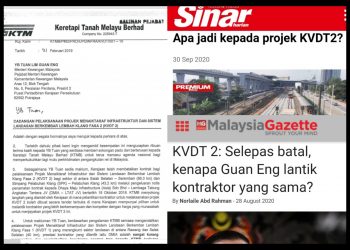 LANGKAH BIJAK KERAJAAN TAWAR SEMULA PROJEK KVDT2 SECARA TENDER TERBUKA
