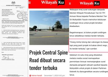 SURAT SOKONGAN ANNUAR MUSA MENIMBULKAN BANYAK PERSOALAN