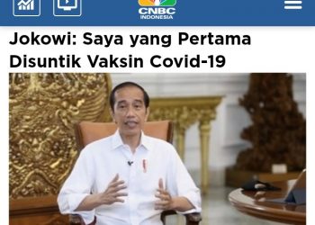 RAKYAT INDONESIA TERIMA SUNTIKAN VAKSIN COVID-19 PERCUMA, JOKOWI YANG PERTAMA DIVAKSIN