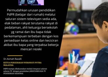 PERMUDAHKAN URUSAN PEMBELAJARAN PdPR MELALUI TELEVISYEN DI RUMAH