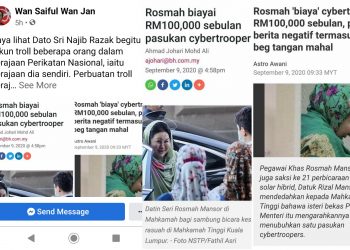 KISAH ‘CYBERTROOPER’ DAN “STRATEGI DIVERSION NAJIB” – WAN SAIFUL