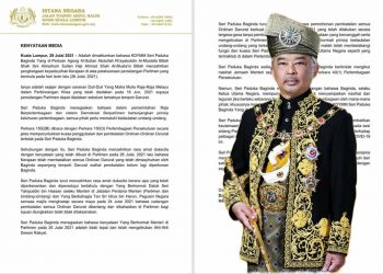YDP AGONG ZAHIR AMAT DUKACITA, PERDANA MENTERI WAJAR LETAK JAWATAN
