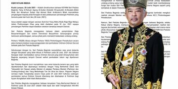 YDP AGONG ZAHIR AMAT DUKACITA, PERDANA MENTERI WAJAR LETAK JAWATAN
