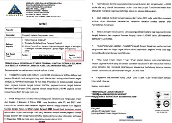 KERAJAAN DIGESA KAJI SEMULA PEMBERHENTIAN PEGAWAI KONTRAK LHDN