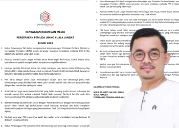 KETUA PENERANGAN PAS HARUS BERHENTI BERHALUSINASI – PEMUDA UMNO KUALA LANGAT