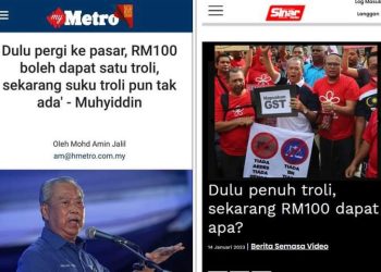 MAHIADDIN LUPA BELIAU ANTARA PUNCA HARGA BARANG MENINGKAT, RAKYAT TERTEKAN