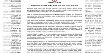 BORNEO.TV PLAFTFORM UTAMA UNTUK ANAK-ANAK SABAH BERKARYA